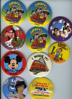 Disneyland and Other Buttons from The 90S