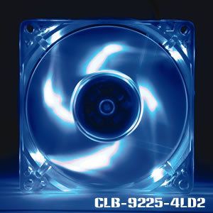 EverCool 92mm 4 Blue LED Case Fan CLB 9225 4LD2