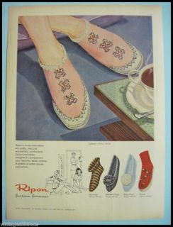 1960 Ripon Funtime footwear Girls Party 60s Print Ad