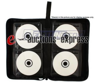96 Capacity Nylon CD DVD Wallet Holder Case Bag in Black / Blue