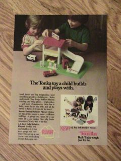 Foyt Indy Builders Playset Advertisement Tonka Ad