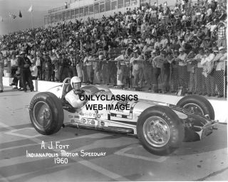 1960 Indy 500 A J Foyt Offy Race Car Auto Racing Photo