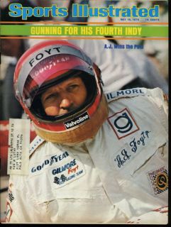   Sports Illustrated A.J. Foyt Goes for Fourth Indy A.J. Foyt On Cover