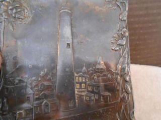 Vintage Metal Tray Absecon Lighthouse Atlantic City N.J. Souvenir