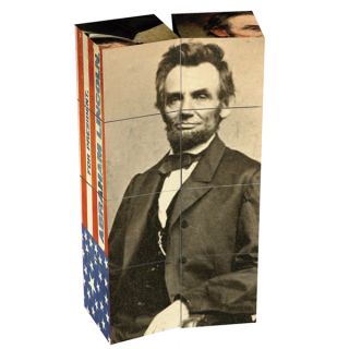 Abraham Lincoln Art Cube Puzzle Brain Teaser USA American History 