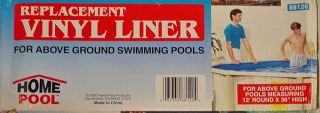 HOME POOL REPLACEMENT ABOVE GROUND LINER 12 RD NIB