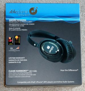Able Planet NC1100B Around the Ear Noise Cancelling Headphone