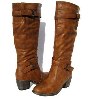New Womens Knee High Riding Boots Camel Tan Winter Snow Shoe Ladies 