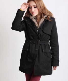 Fashion Hotsale Women Winter Coat Faux Fur Parka Two in One Overcoat 