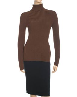 INC International Concepts Turtleneck Womens Brown Sweater sz L