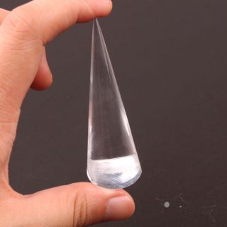 Clear Acrylic Rings Jewelry Display Cone Stand Holder