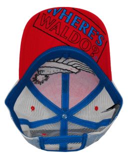 Wheres Waldo Face Embroidered Adjustable Adult Trucker Mesh Baseball 