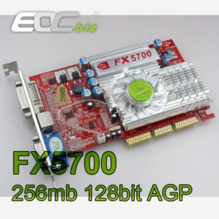 New AGP Video Card NVIDIA GeForce FX5700 FX 5700 256 MB