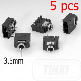 5X 3 5mm Stereo Jack Socket Audio Connector PCB Mount