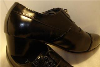 ITALO mens shoes BLACK CUBAN HEEL US size 10.5 W