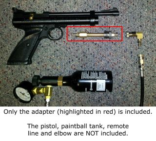 Crosman 2240 12g CO2 Cartridge To Paintball Tank Adapter (HUNDREDS of 