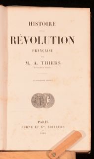 1846 8VOL Histoire de La Revolution Francaise A Thiers