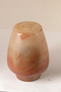 Vintage Alabaster Potpourrie Semi Translucent Jar Pot with Rich Amber 