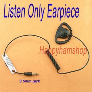 Adjustable 3 5mm jack Zig Zag D shape Listen only earphone for 