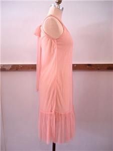Alannah Hill Where Did Shiny Go Peach Mesh Overdress with Tie Back New 