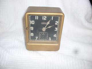Working Ansonia Square Pirate Brass Alarm Clock