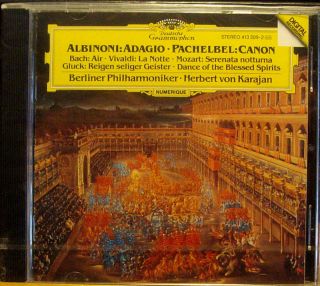Albinoni Adagio Pachelbel Canon Karajan DGG WG SEALED