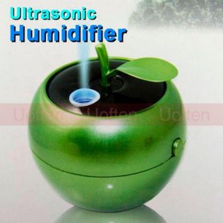 3W Apple Shaped USB Ultrasonic Air Humidifier Mist Anion Moist DC 5V 