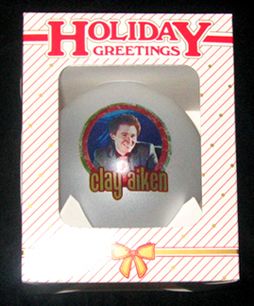   rare limited edition Clay Aiken ornament from the Joyful Noise Tour