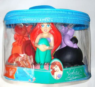   Little Mermaid Ariel Ursula Squeeze Pool Bath Tub Toy 4 PC Set