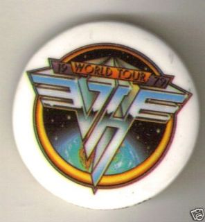 Van Halen 1979 World Tour Button Pin Alex Eddie