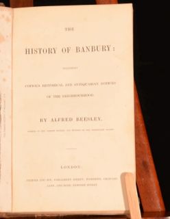 1841 The History of Banbury by Alfred Beesley Illustrated