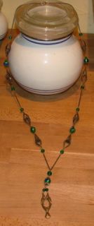 Vintage Venetian Art Glass Bead Filigree Necklace