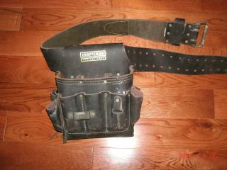Craftsman Professional Leather Electricians Pouch and Belt Used