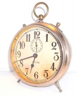 Antique Waterbury Cyclone Alarm Clock Works Great