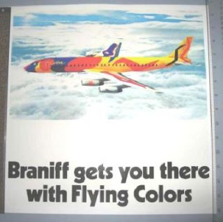 Braniff International DC 8 Flying Colors Poster Alexander Calder