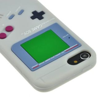 Gray Game Boy Style Silicone Case Cover Skin for Apple iPod Touch 5 
