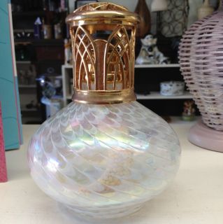 Alexandria Effusion Lamp Cupola White Waves Glass Fragrance Diffuser 