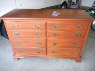 Ethan Allen Dresser w Mirror Early American Collection