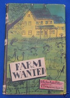 1951 Farm Wanted Book Helen Train Hilles Dust Jacket
