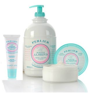 Perlier White Almond Absolute Comfort 3 Piece Kit Shower Body Butter 