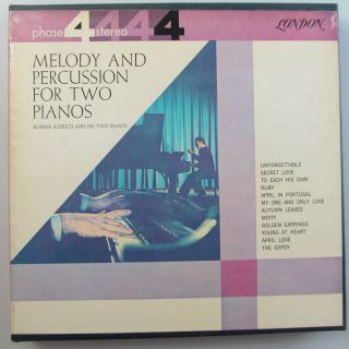RONNIE ALDRICH MELODY PERCUSSION FOR TWO PIANOS REEL TO REEL TAPE 7 1 