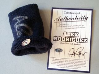 Alex Rodriguez Signed Game Used Arm Band Yankees AROD Hologram and COA 