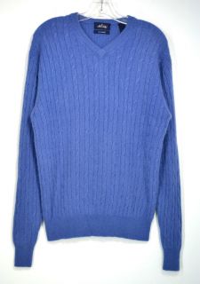 Allen Solly 100 Cashmere V Neck Cable Knit Sweater M