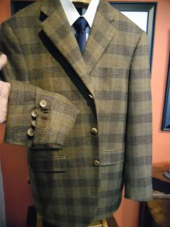 Alfred Dunhill Hand Made in Italy Plaid Sport Coat Blazer Rare 
