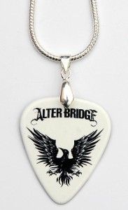 alter bridge guitar pick necklace 2 sided pick