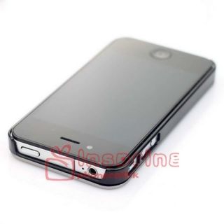 Aluminum Metal Skin Cover with TPU Hard Case Cover for Apple iPhone 4 