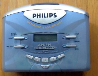 PHILIPS AM FM DIGITAL TUNER STEREO RADIO CASSETTE PLAYER MODEL AQ6691