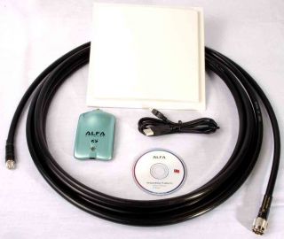   Outdoor Panel Patch Antenna with 20ft LMR 400 N SMA Cable WiFi Kit