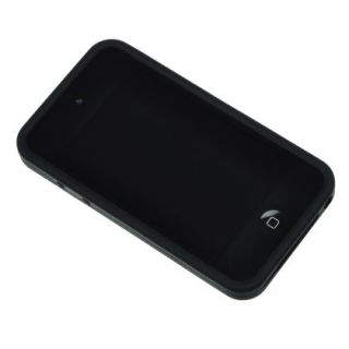 Black Game Boy Style Silicone Case Cover Skin for iPod Touch 4