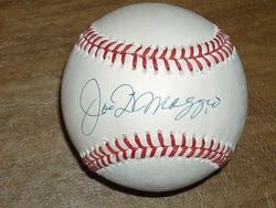 Joe DiMaggio Autographed Bobby Brown Baseball w COA
